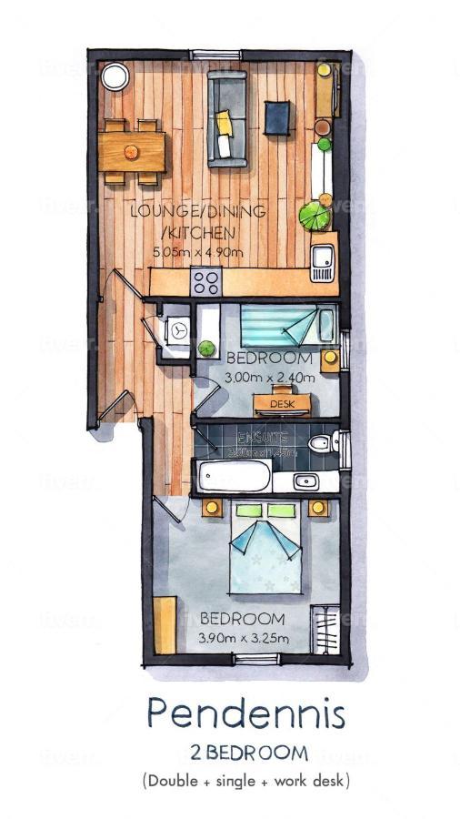 Pendennis - Bright Victorian Flat, Sea Views & Close To Beach Φάλμαουθ Εξωτερικό φωτογραφία